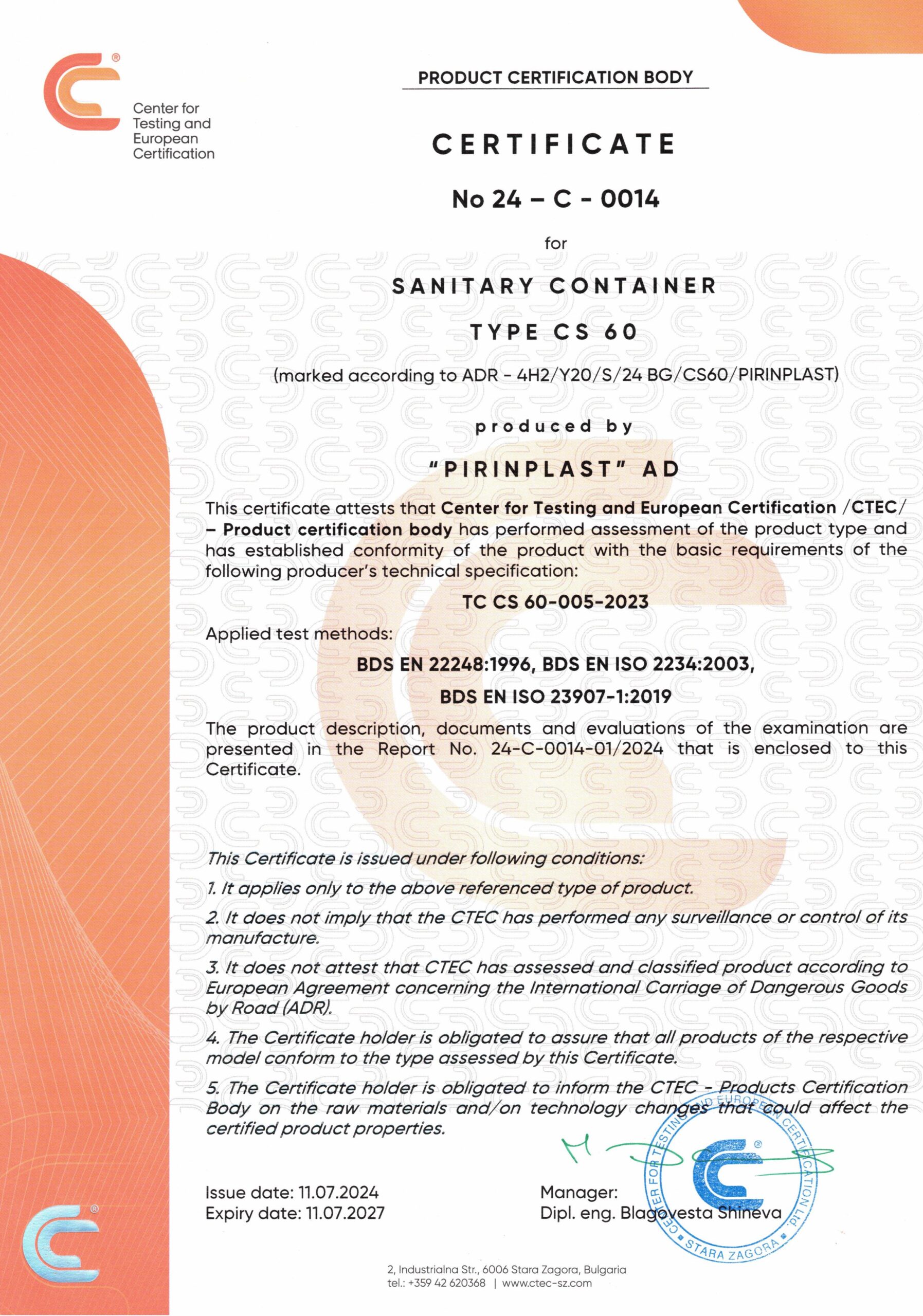 Certificato24C0014-CS 60